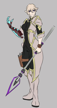 One of my OCs named Xiophraxia (xi for short)